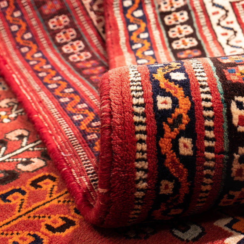 Persisk tæppe - Nomadisk - 273 x 198 cm - mørkerød