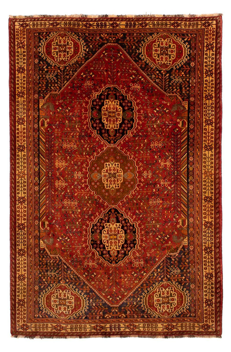 Persisk tæppe - Nomadisk - 280 x 184 cm - mørkerød