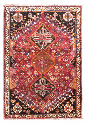 Persisk tæppe - Nomadisk - 160 x 109 cm - mørkerød