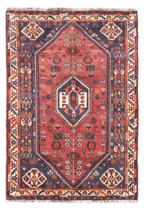 Persisk tæppe - Nomadisk - 152 x 107 cm - mørkerød