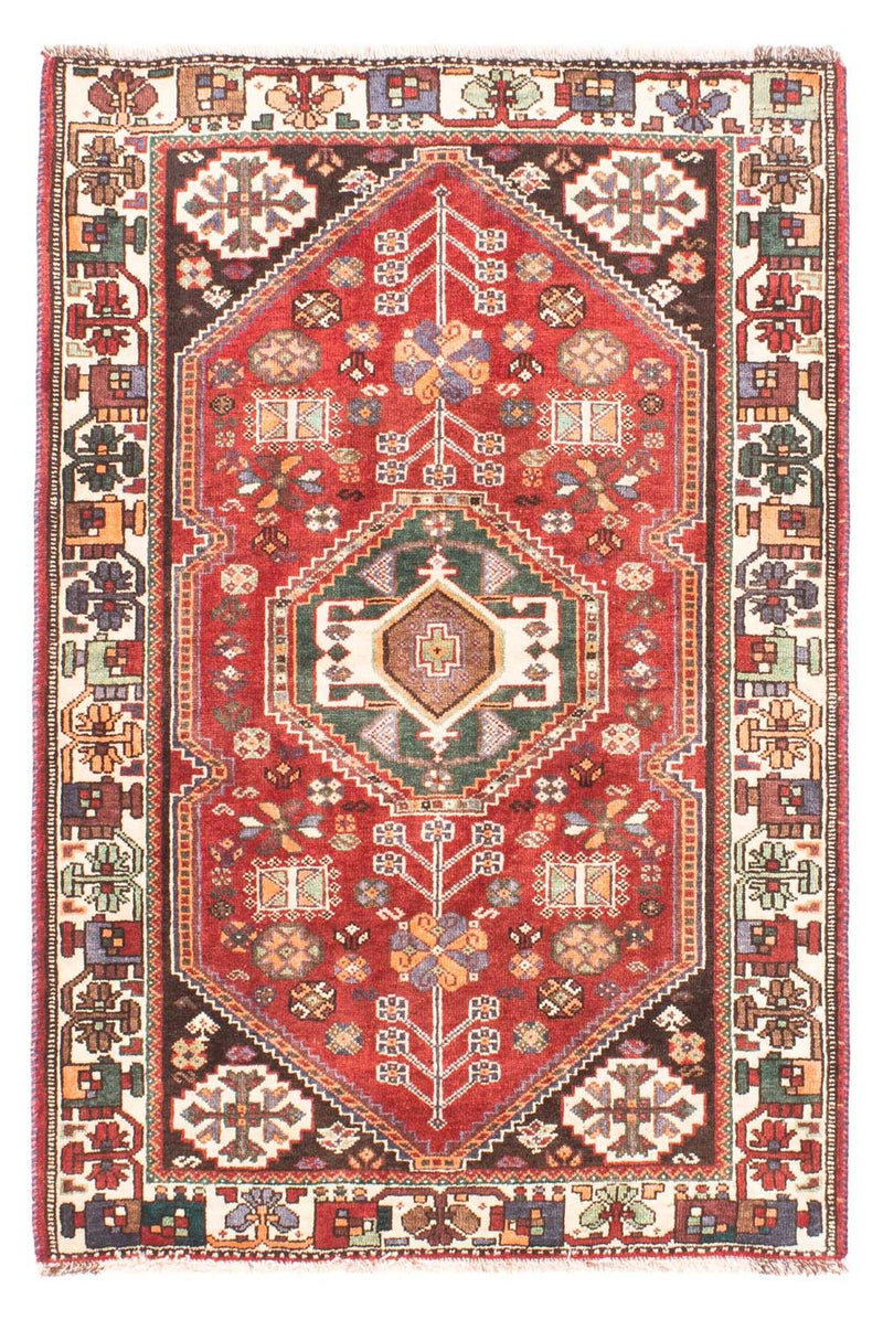 Persisk tæppe - Nomadisk - 152 x 103 cm - mørkerød