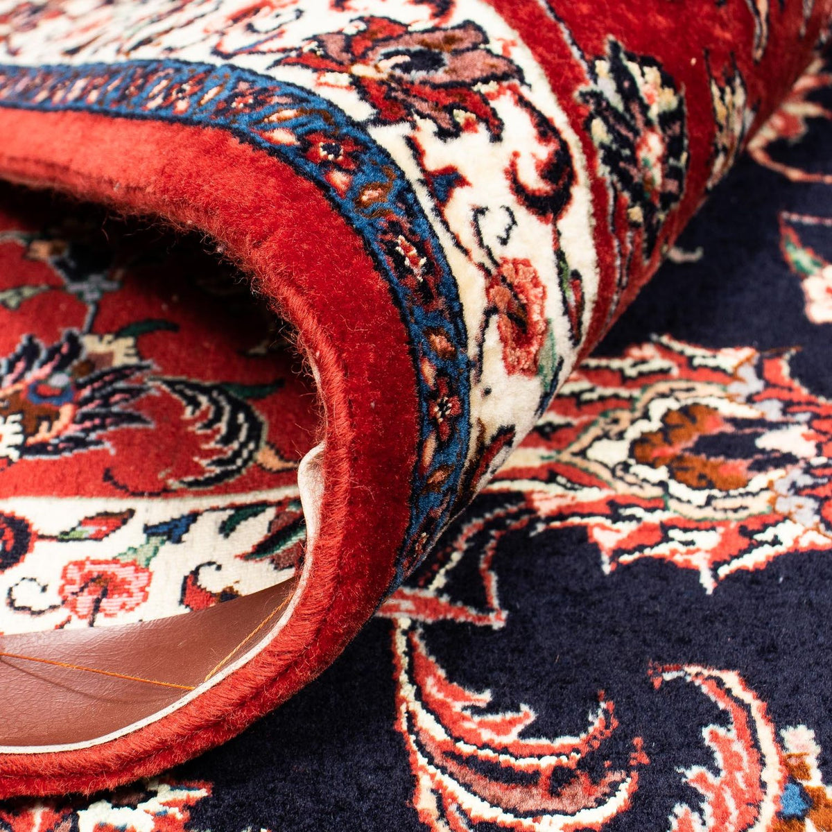 Persisk tæppe - Bijar - 400 x 301 cm - mørkeblå