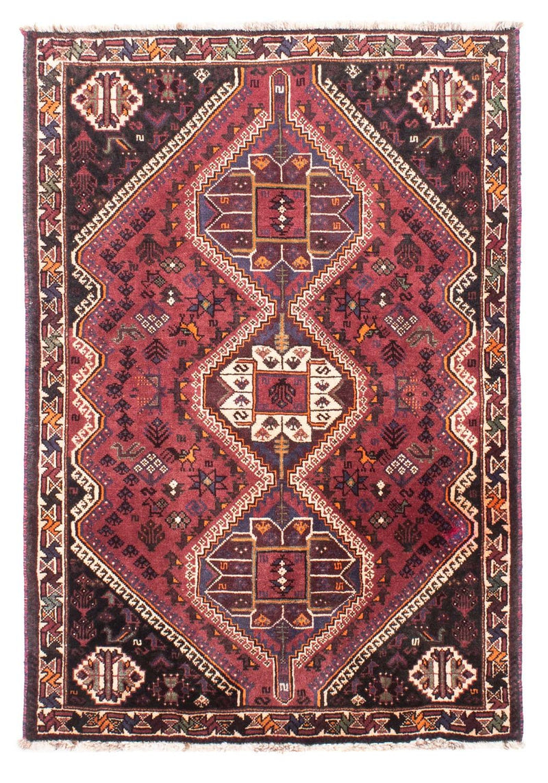 Persisk tæppe - Nomadisk - 157 x 108 cm - mørkerød