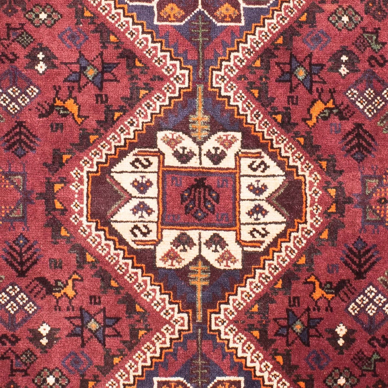 Persisk tæppe - Nomadisk - 157 x 108 cm - mørkerød