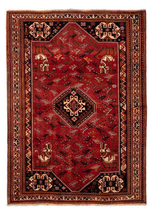 Persisk tæppe - Nomadisk - 244 x 168 cm - mørkerød