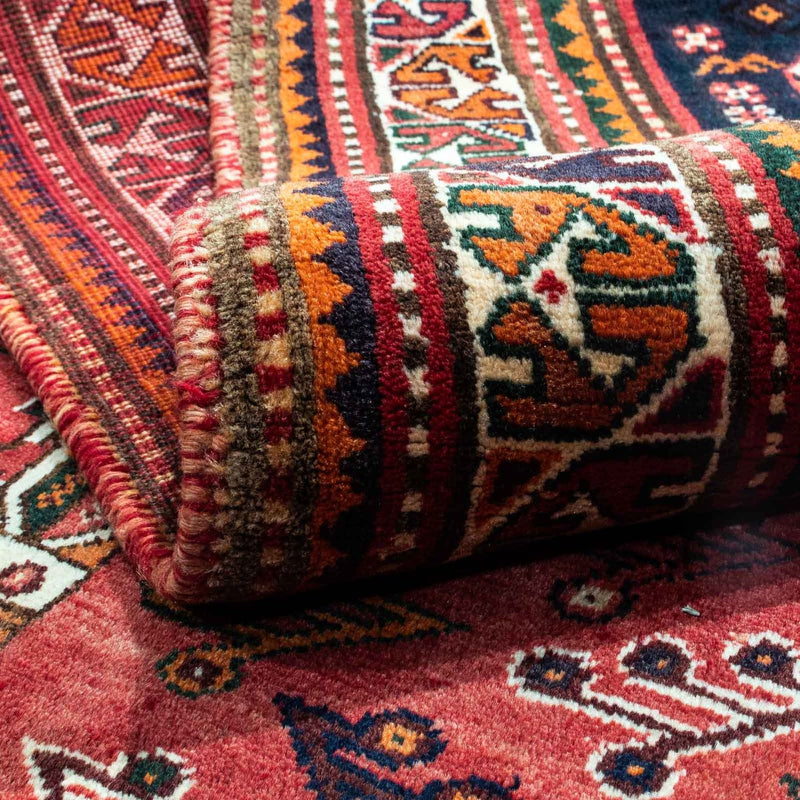 Persisk tæppe - Nomadisk - 244 x 168 cm - mørkerød