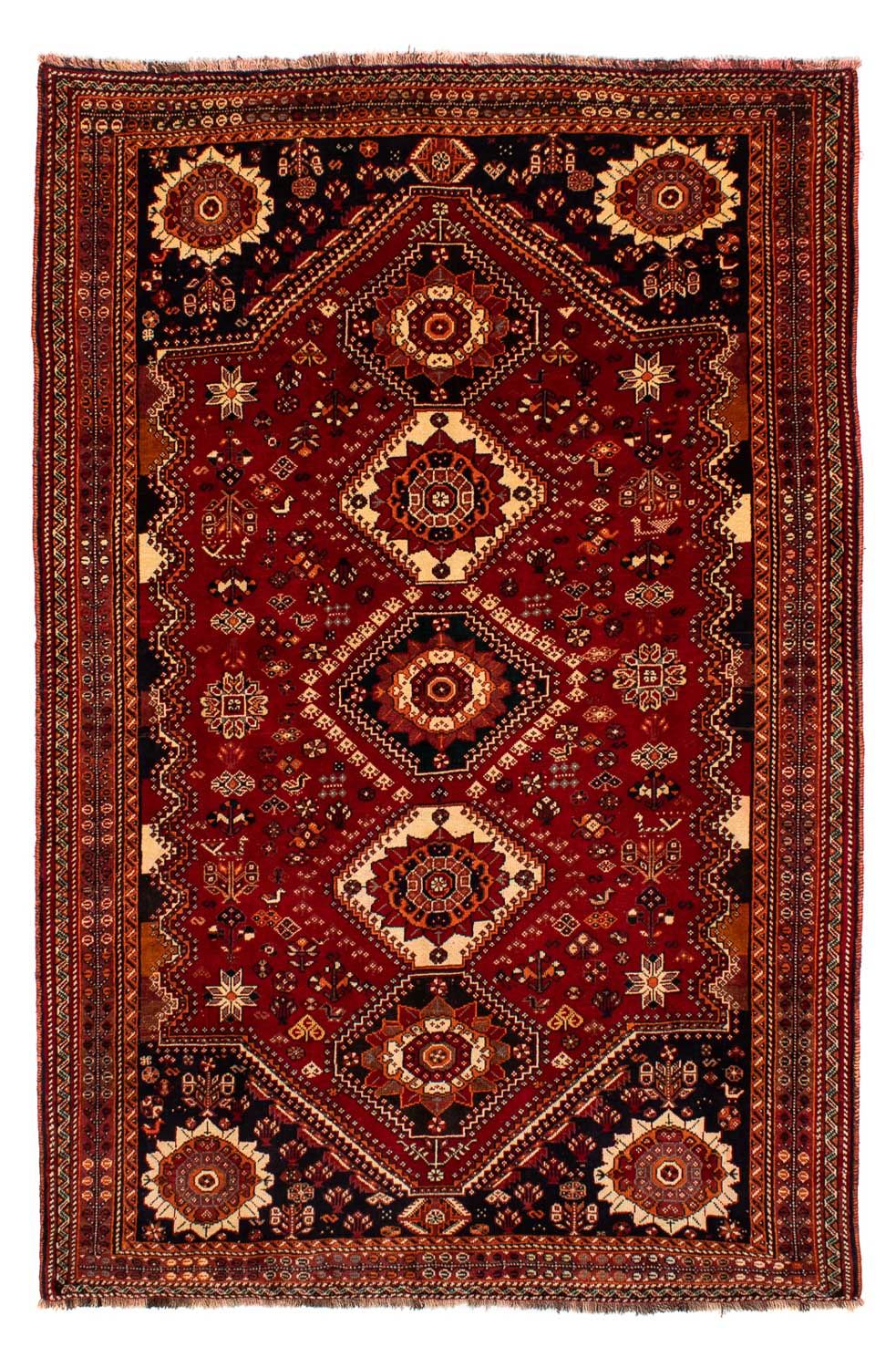 Persisk tæppe - Nomadisk - 272 x 185 cm - mørkerød