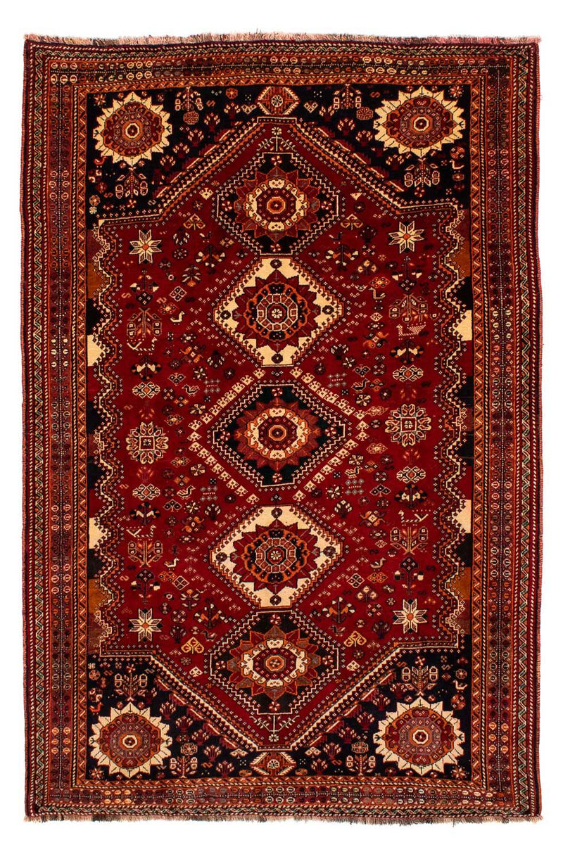 Persisk tæppe - Nomadisk - 272 x 185 cm - mørkerød