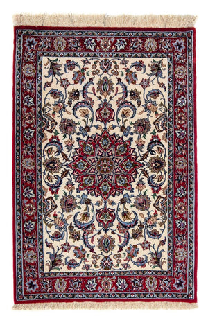 Persisk tæppe - Isfahan - Premium - 102 x 70 cm - mørkerød