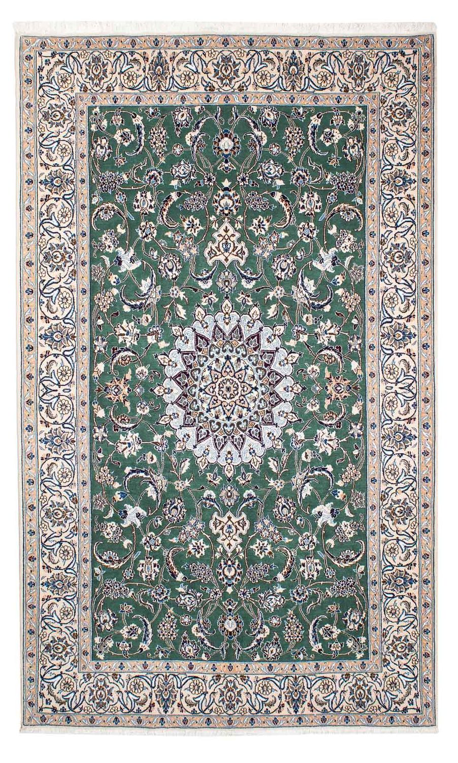 Persisk tæppe - Nain - Royal - 254 x 152 cm - grøn