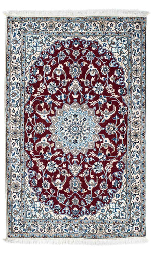 Løber Persisk tæppe - Nain - Royal - 178 x 106 cm - mørkerød