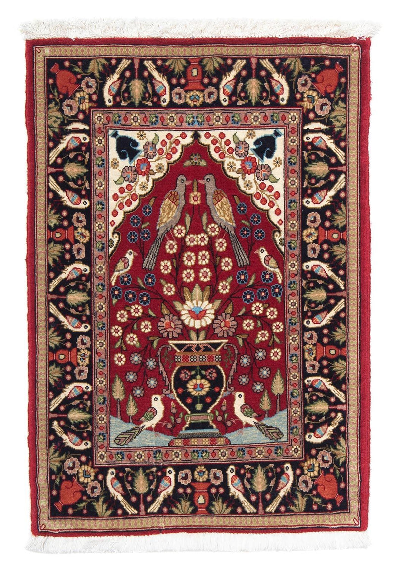 Persisk tæppe - Classic - 80 x 55 cm - mørkerød