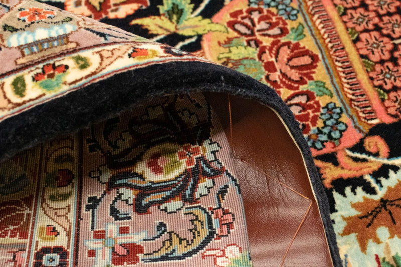 Persisk tæppe - Ghom - 156 x 102 cm - sort