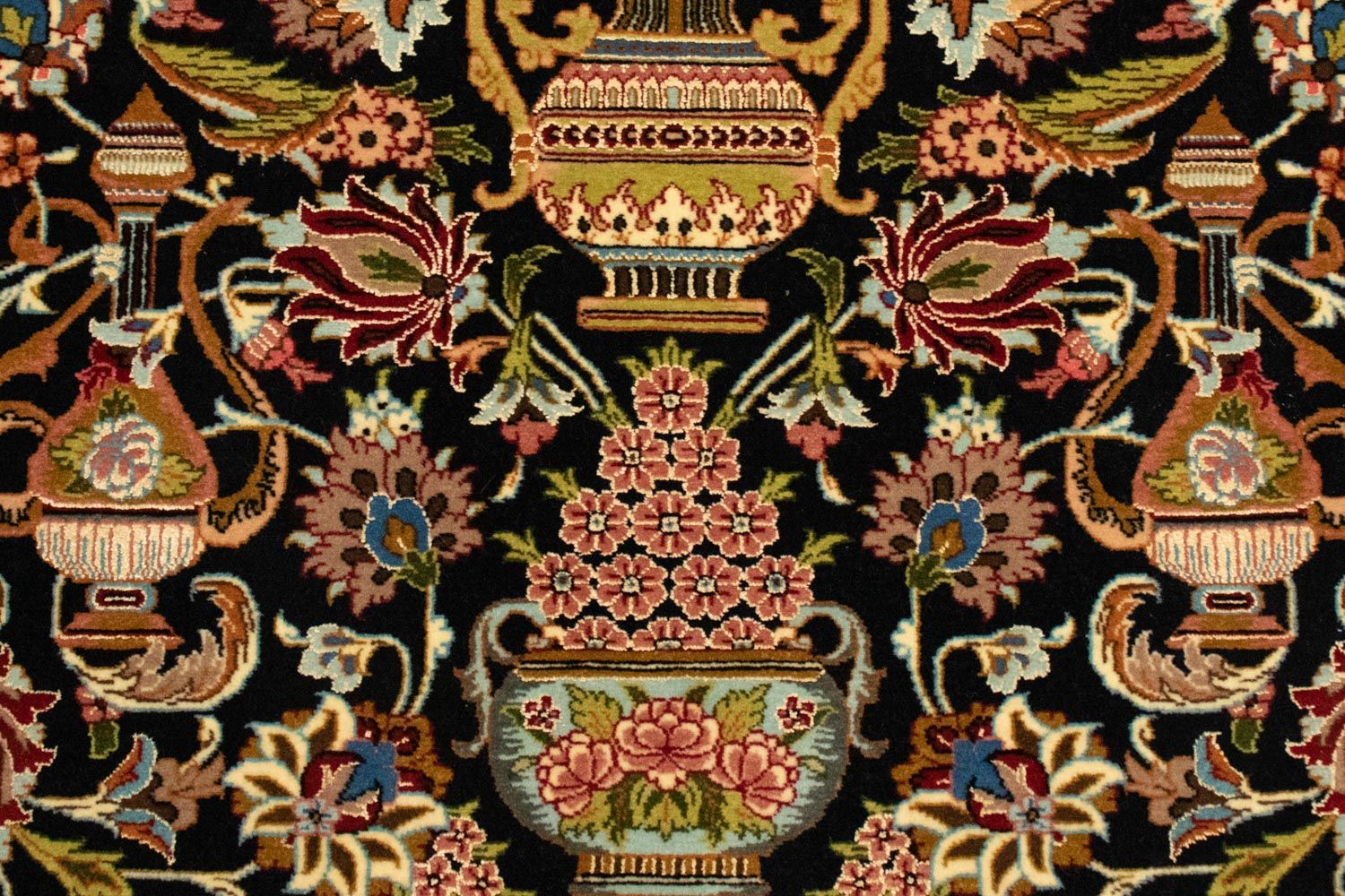 Persisk tæppe - Ghom - 149 x 101 cm - sort