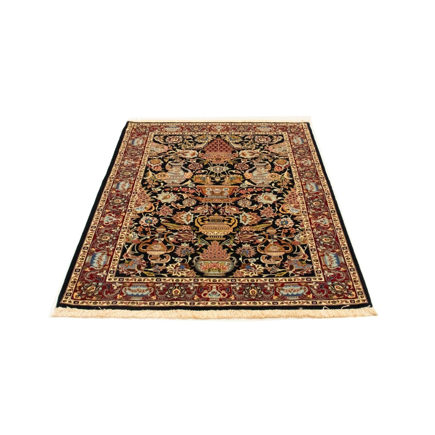 Persisk tæppe - Ghom - 149 x 101 cm - sort