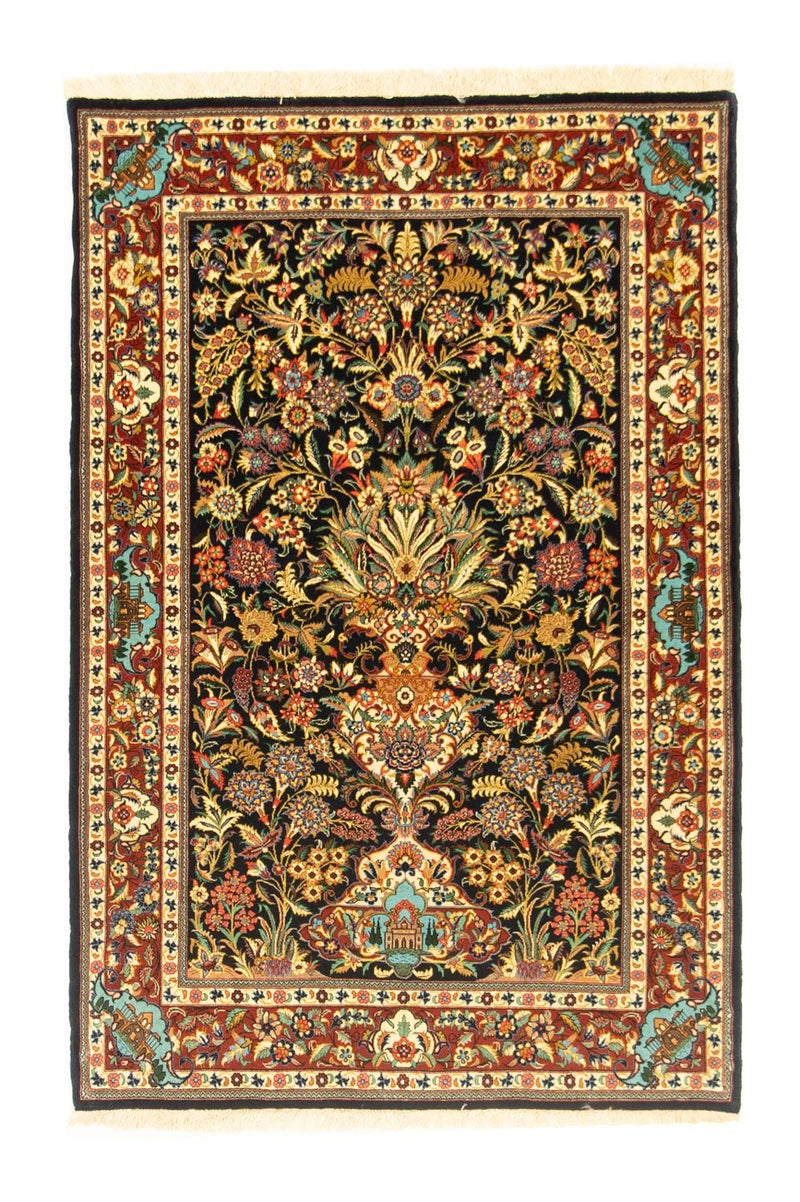 Persisk tæppe - Ghom - 153 x 102 cm - sort
