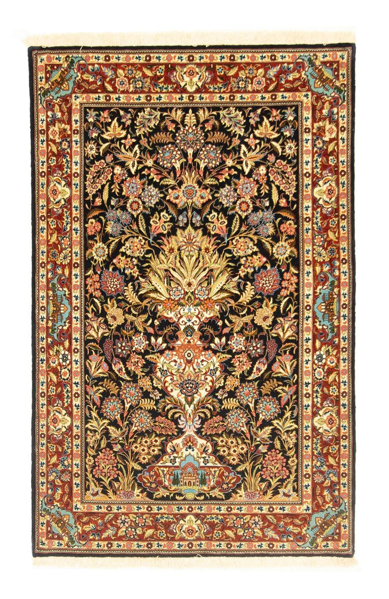 Persisk tæppe - Ghom - 154 x 103 cm - sort