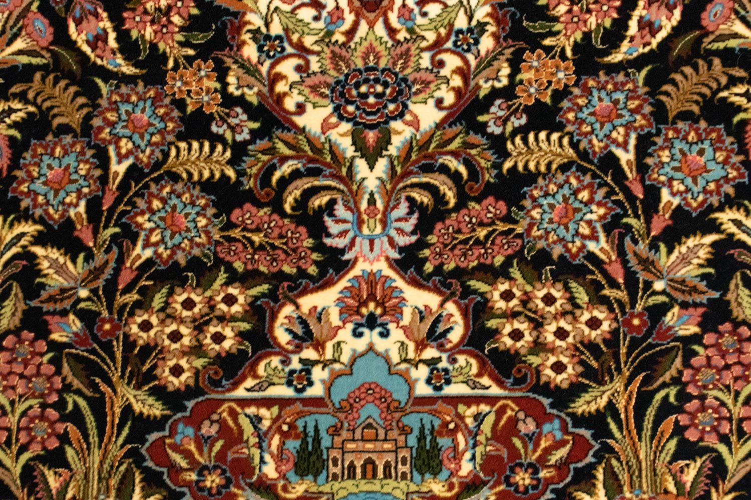 Persisk tæppe - Ghom - 154 x 103 cm - sort