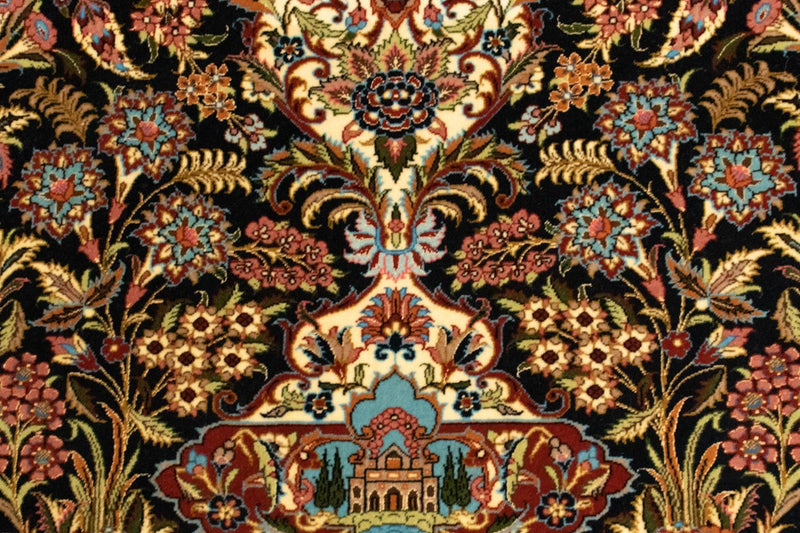 Persisk tæppe - Ghom - 154 x 103 cm - sort