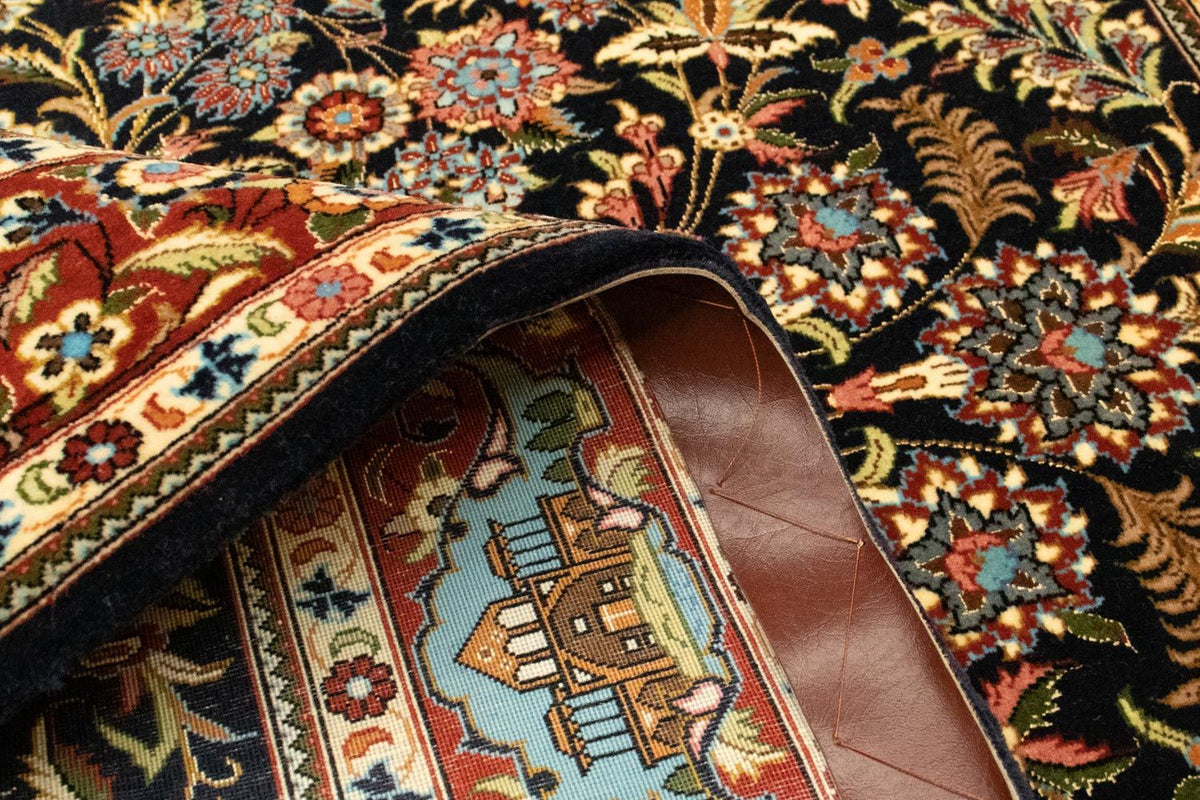 Persisk tæppe - Ghom - 154 x 103 cm - sort