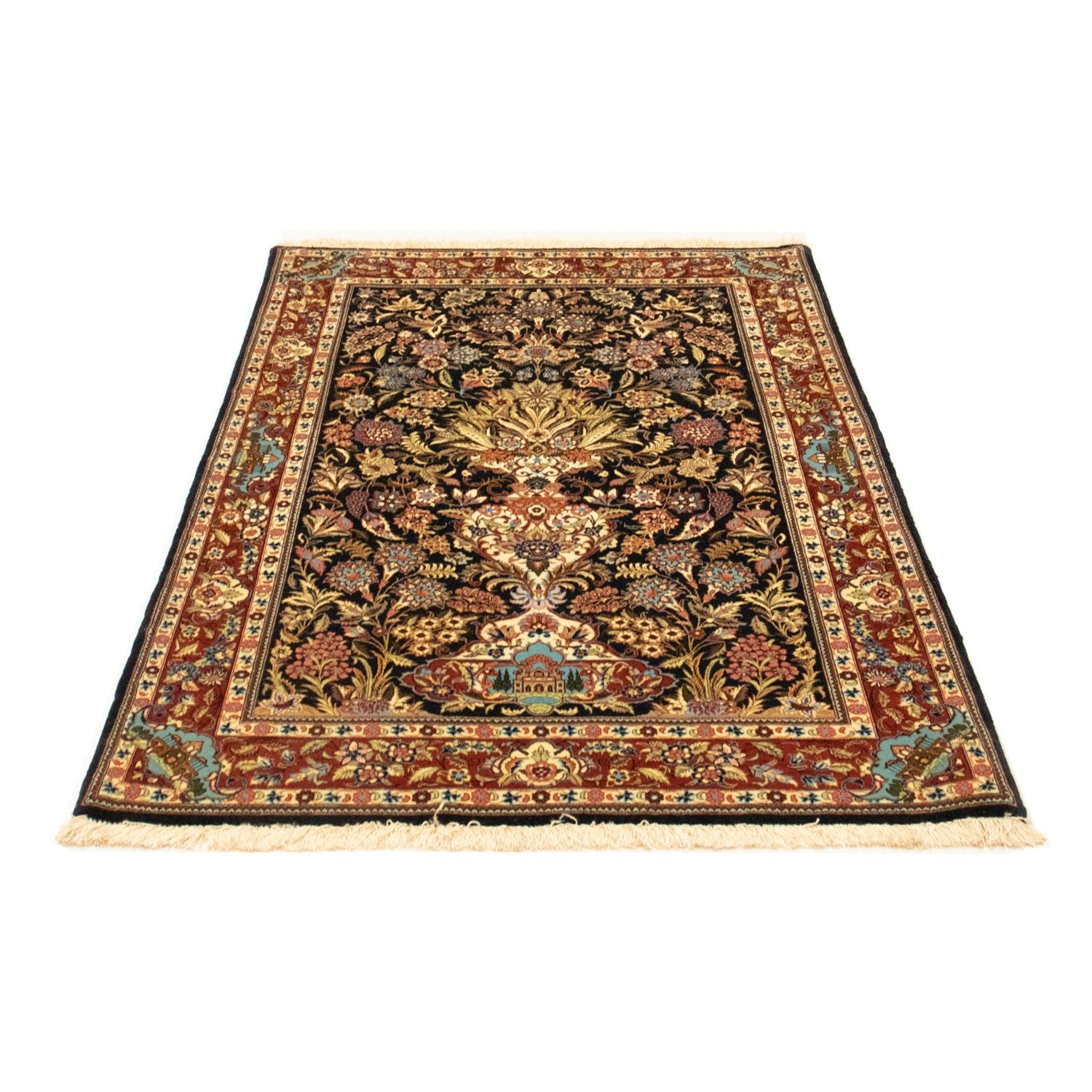 Persisk tæppe - Ghom - 154 x 103 cm - sort