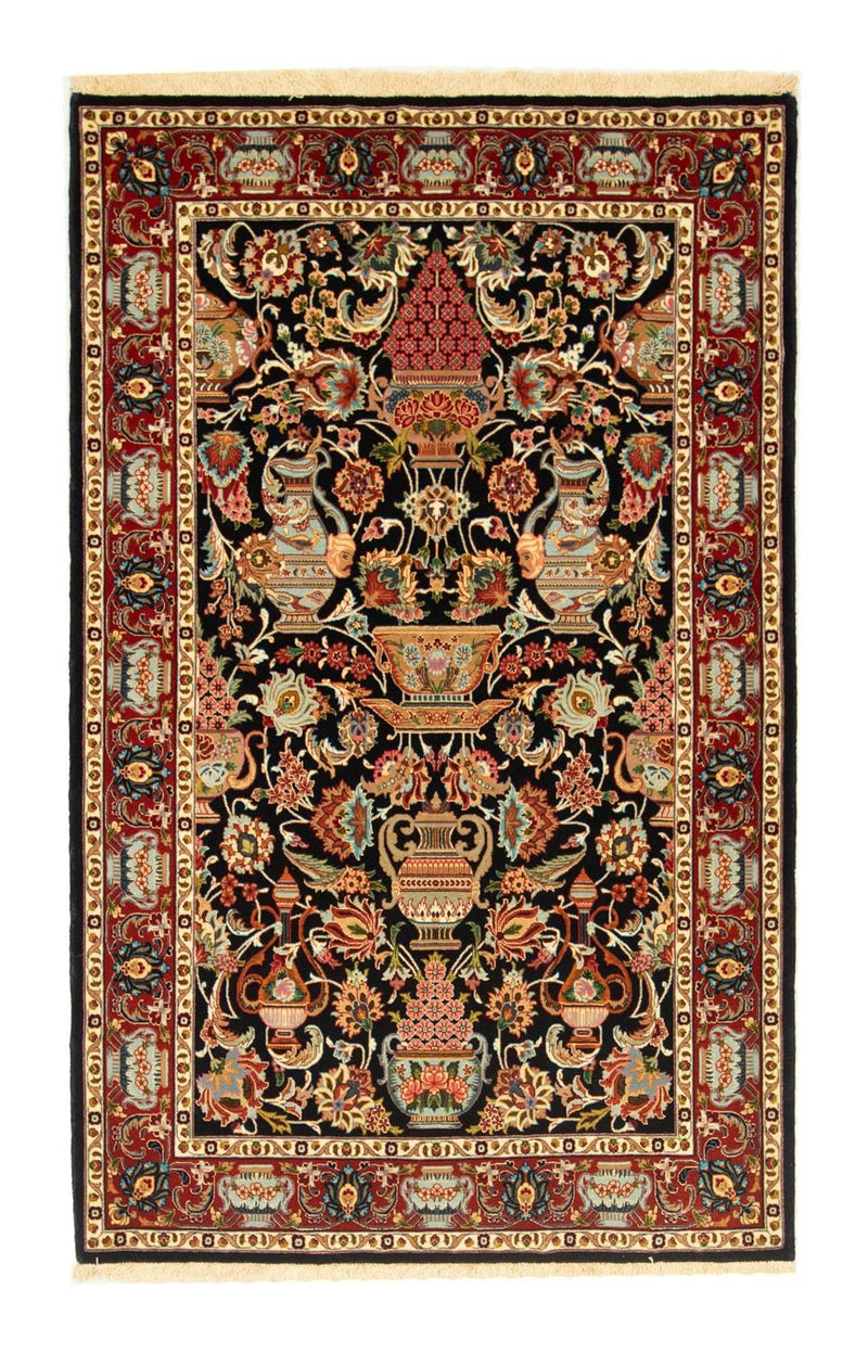 Persisk tæppe - Ghom - 161 x 102 cm - sort