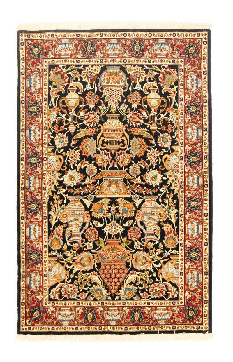 Persisk tæppe - Ghom - 152 x 99 cm - mørkeblå