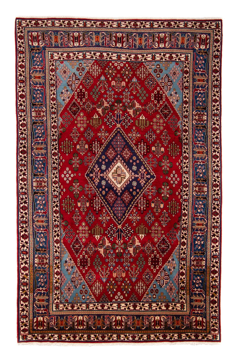 Persisk tæppe - Nomadisk - 357 x 240 cm - mørkerød