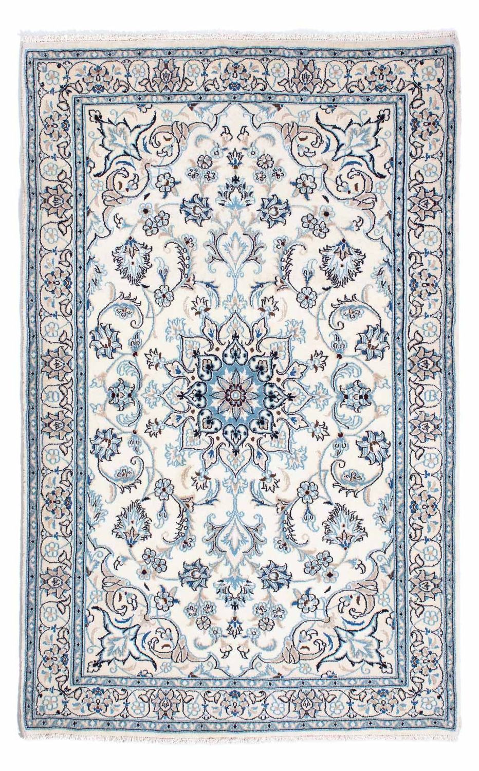 Persisk tæppe - Nain - 198 x 124 cm - beige