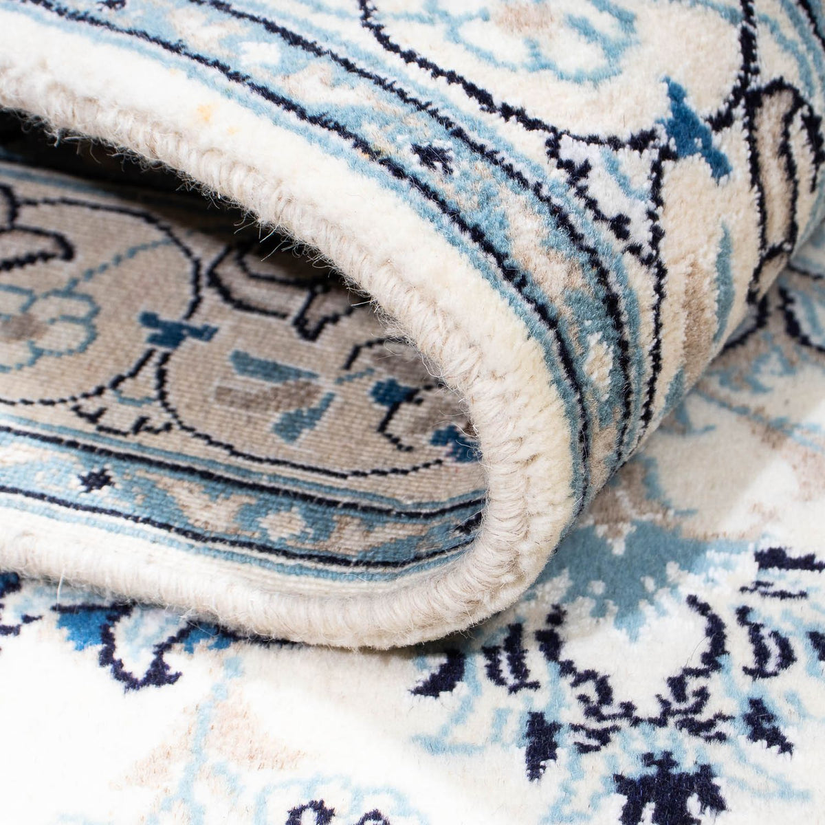 Persisk tæppe - Nain - 198 x 124 cm - beige