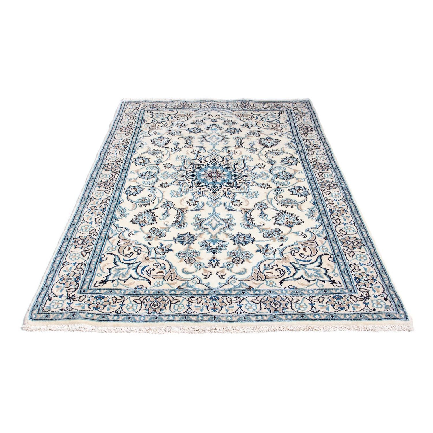 Persisk tæppe - Nain - 198 x 124 cm - beige