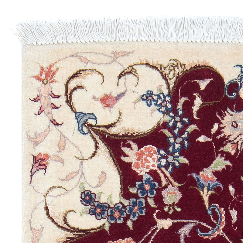 Persisk tæppe - Tabriz - Royal - 90 x 60 cm - mørkerød