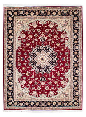 Persisk tæppe - Tabriz - Royal - 236 x 178 cm - mørkerød