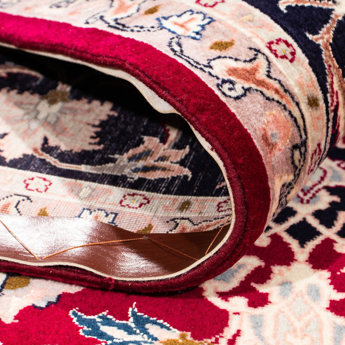 Persisk tæppe - Tabriz - Royal - 236 x 178 cm - mørkerød