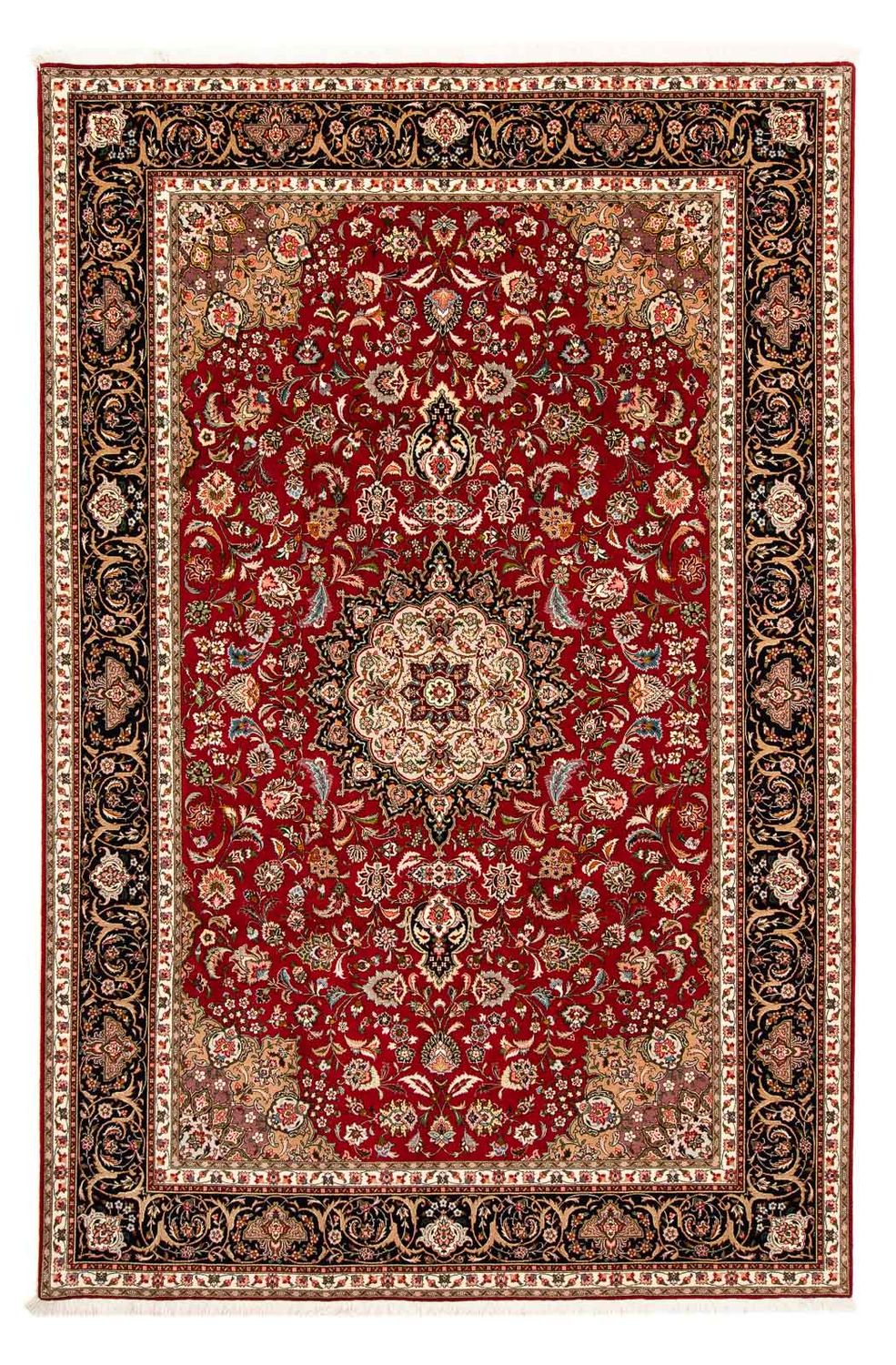 Persisk tæppe - Tabriz - Royal - 316 x 206 cm - mørkerød