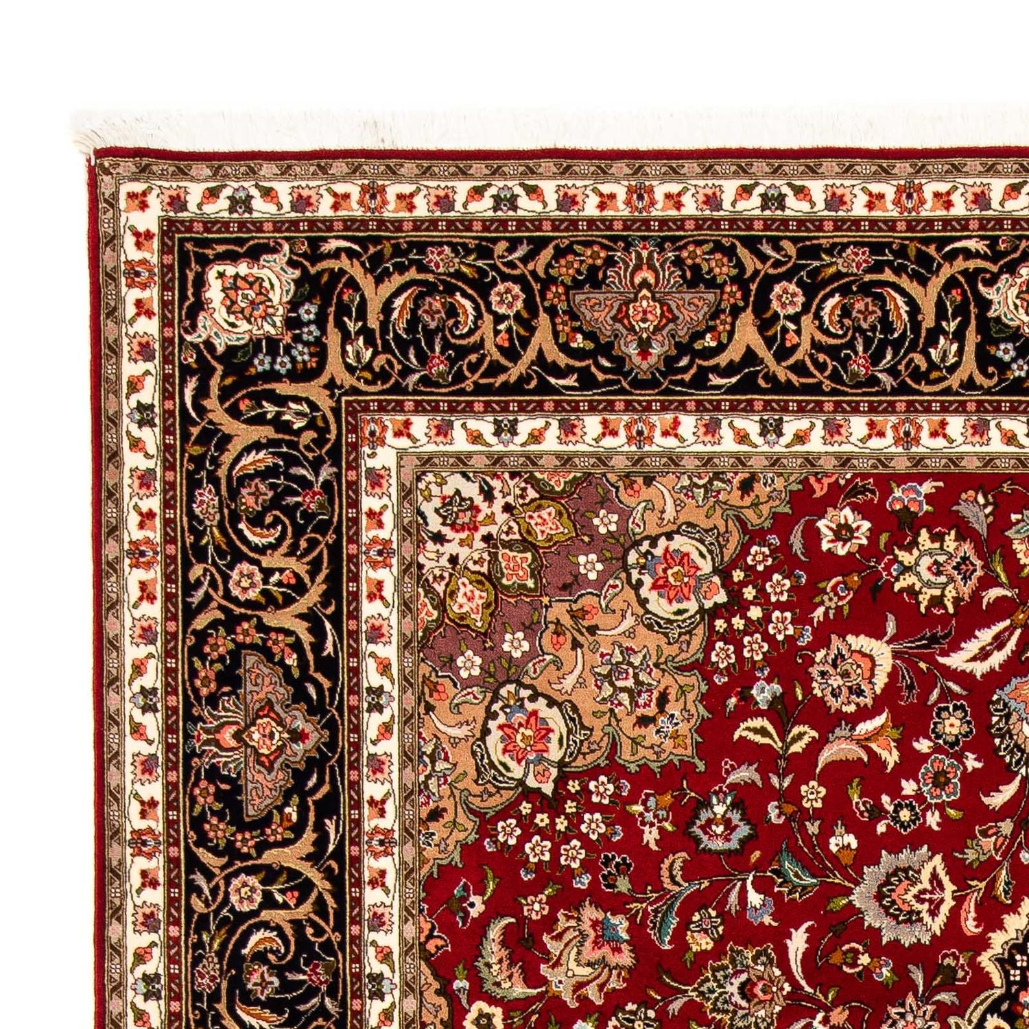 Persisk tæppe - Tabriz - Royal - 316 x 206 cm - mørkerød