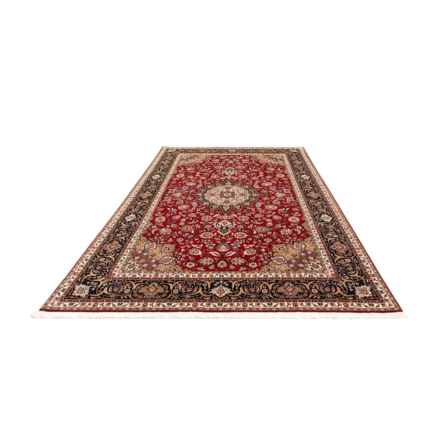 Persisk tæppe - Tabriz - Royal - 316 x 206 cm - mørkerød