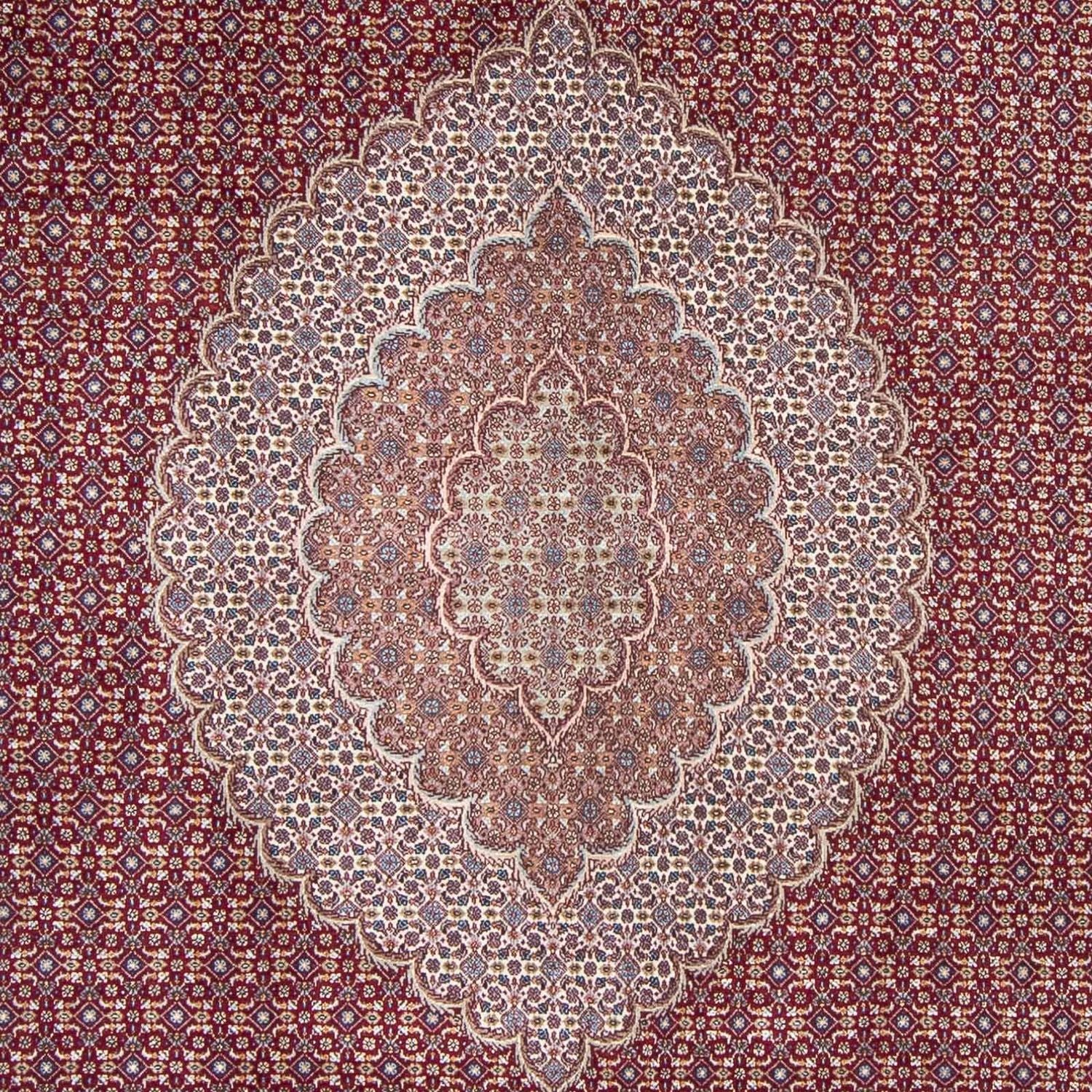 Persisk tæppe - Tabriz - 300 x 198 cm - mørkerød
