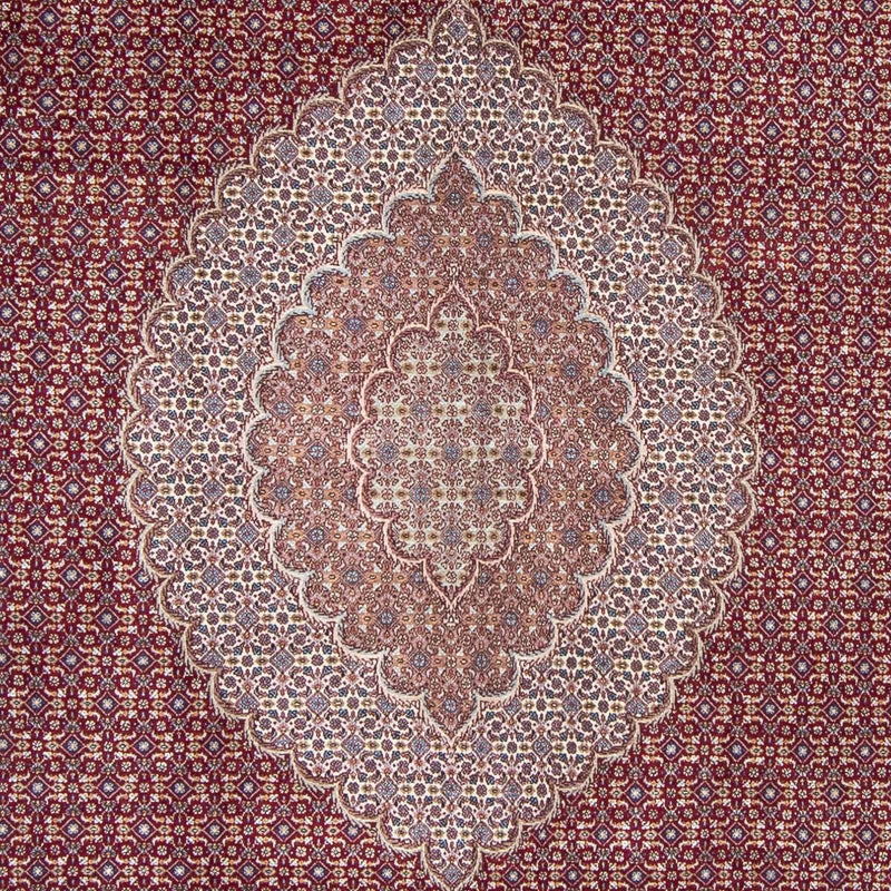 Persisk tæppe - Tabriz - 300 x 198 cm - mørkerød