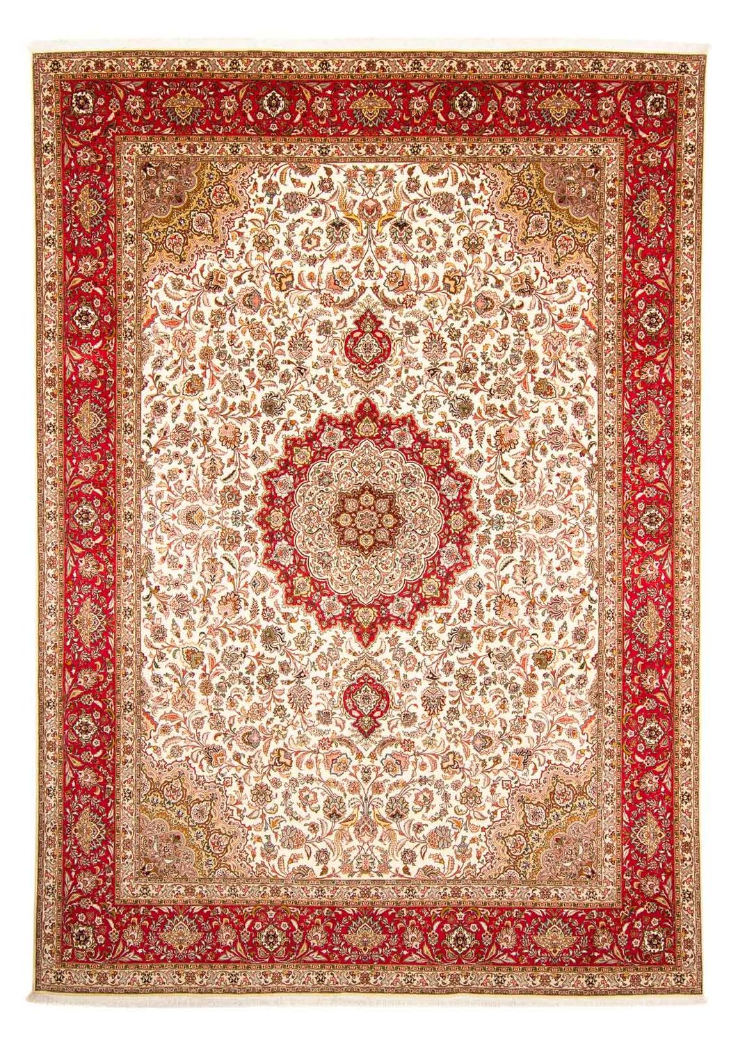 Persisk tæppe - Tabriz - Royal - 411 x 303 cm - rød