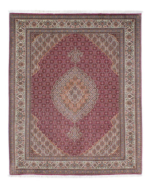 Persisk tæppe - Tabriz - 192 x 155 cm - lysrød