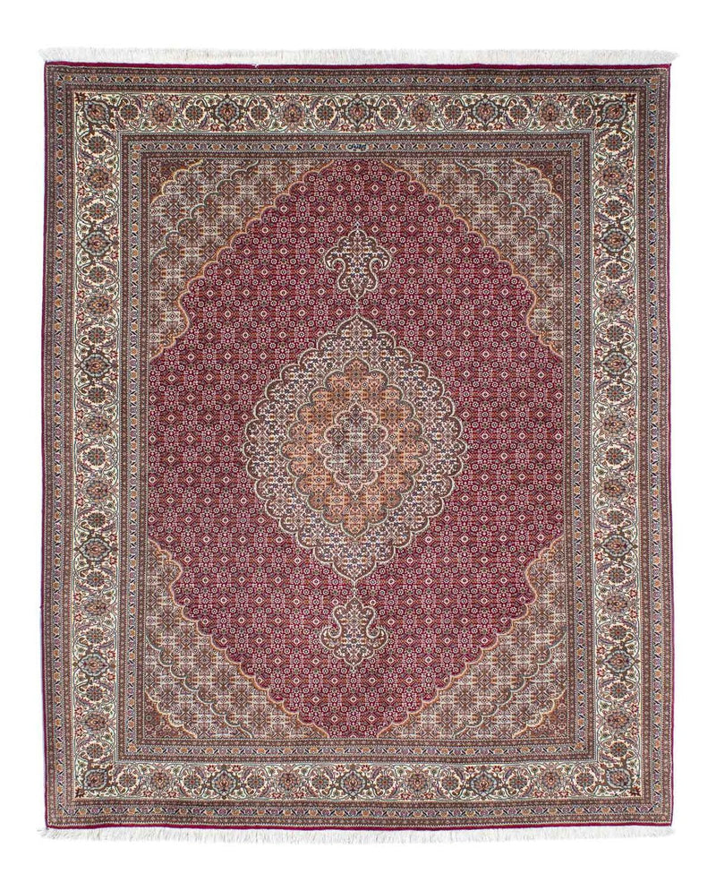 Persisk tæppe - Tabriz - 192 x 155 cm - lysrød