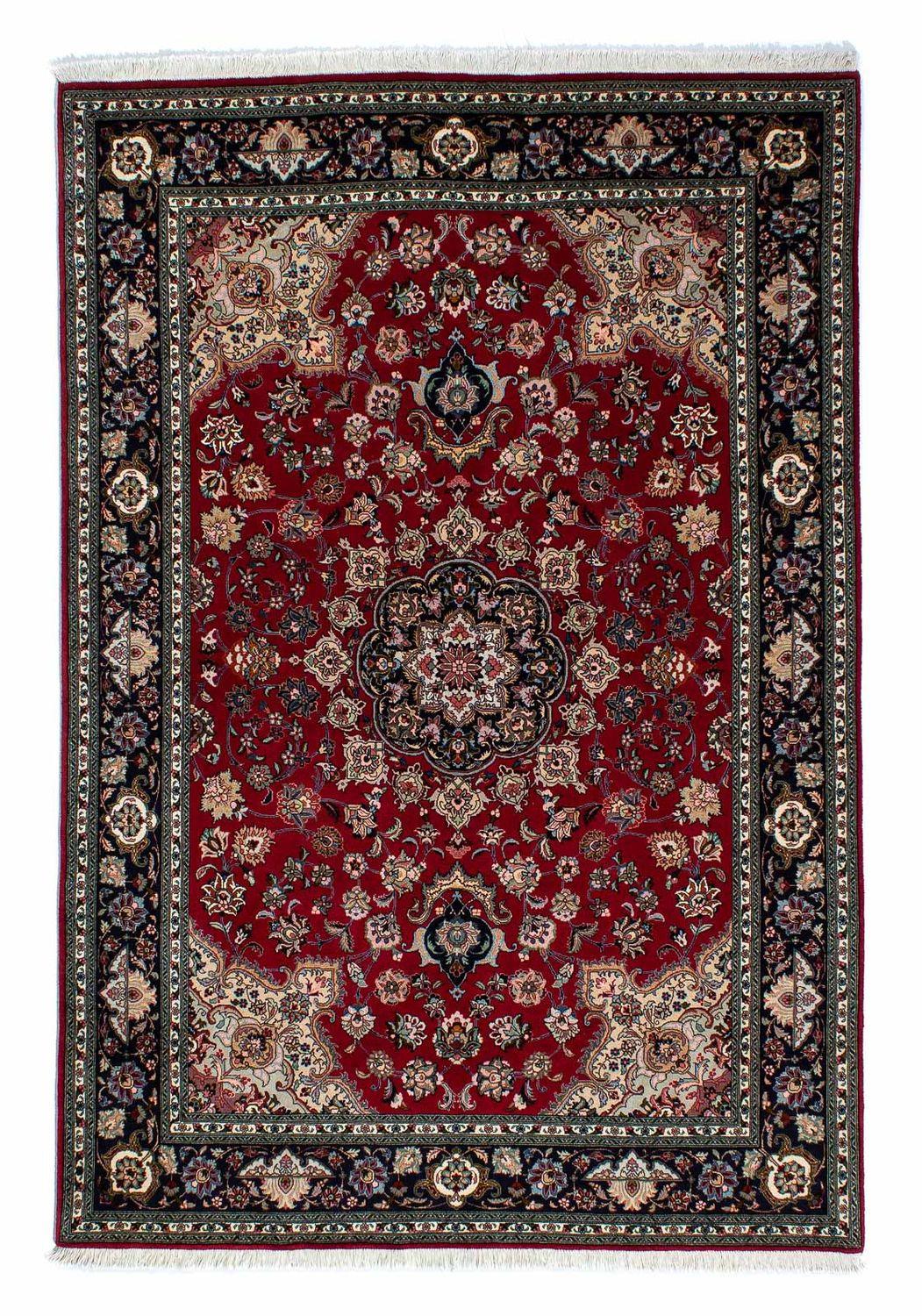 Persisk tæppe - Tabriz - Royal - 212 x 149 cm - mørkerød