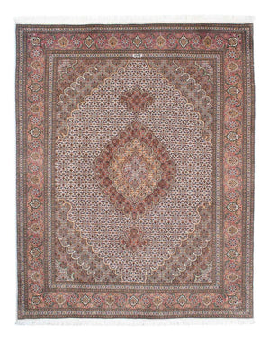 Persisk tæppe - Tabriz - 198 x 152 cm - lys brun
