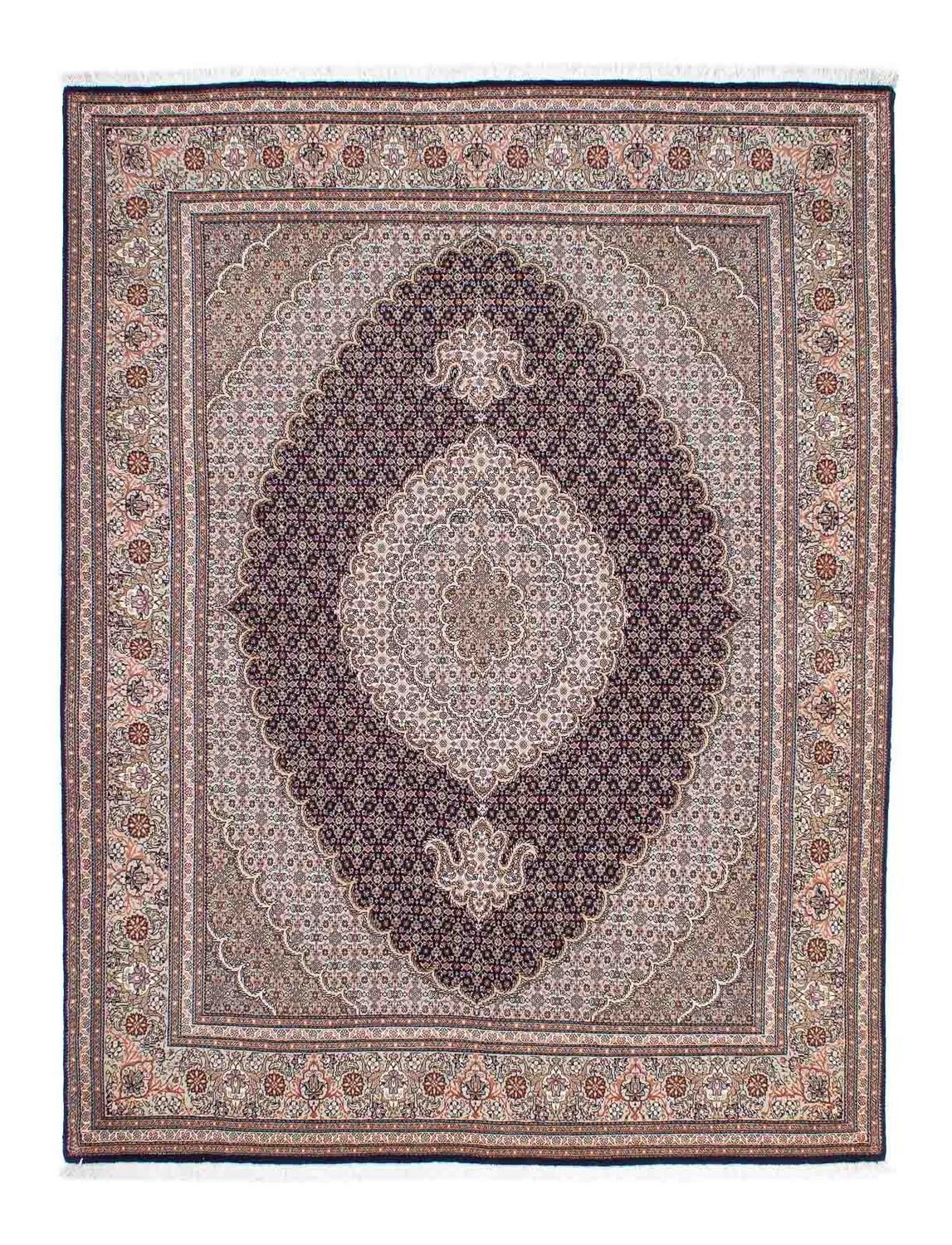 Persisk tæppe - Tabriz - 205 x 156 cm - lys brun