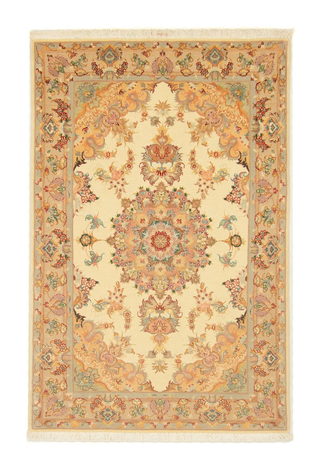 Persisk tæppe - Tabriz - Royal - 154 x 100 cm - beige