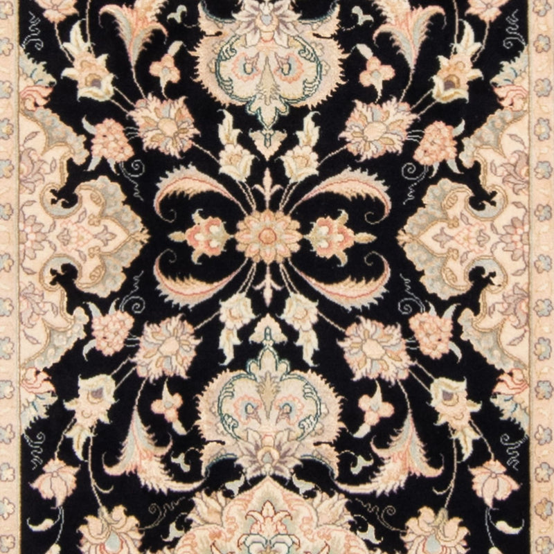 Løber Persisk tæppe - Tabriz - Royal - 417 x 87 cm - mørkeblå