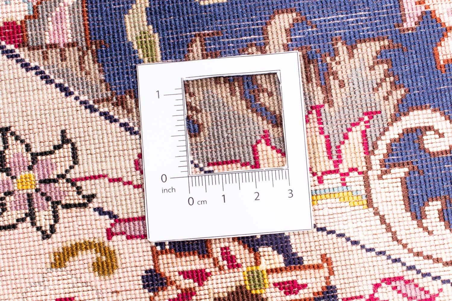 Persisk tæppe - Tabriz - Royal rundt  - 250 x 250 cm - mørkerød