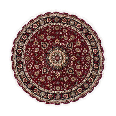 Persisk tæppe - Tabriz - Royal rundt  - 150 x 150 cm - mørkerød