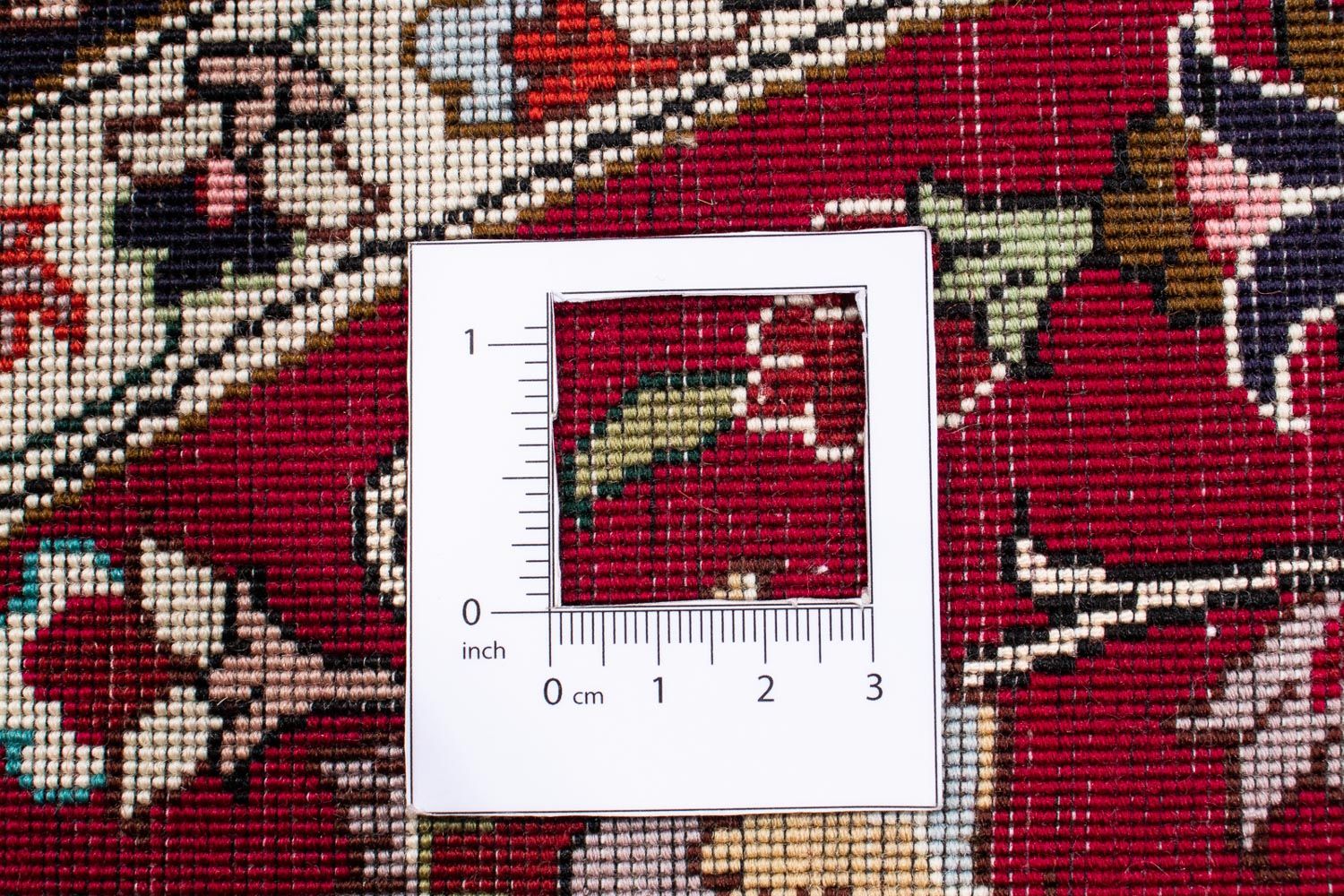 Persisk tæppe - Tabriz - Royal rundt  - 150 x 150 cm - mørkerød